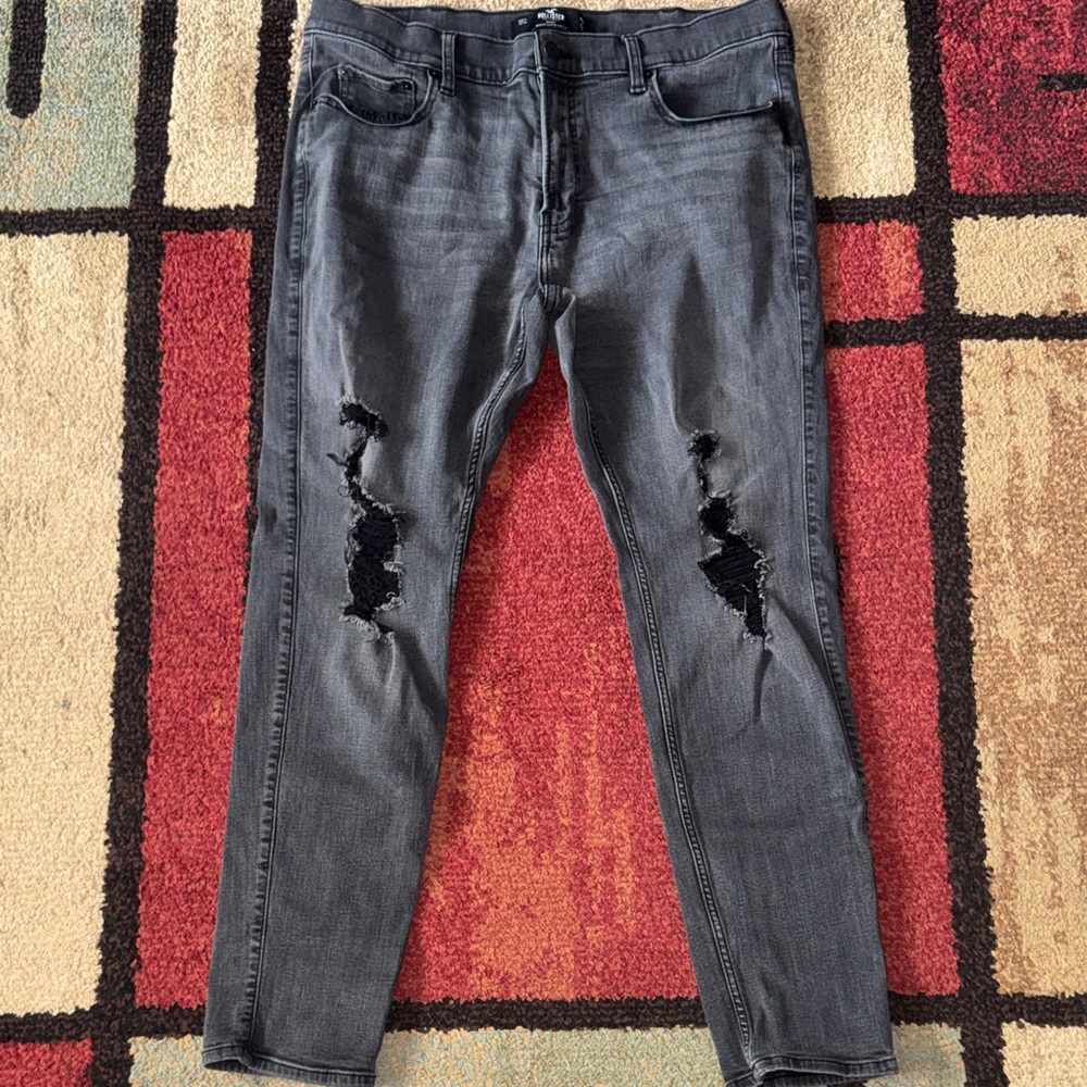 Mens Hollister Skinny Distressed Jeans